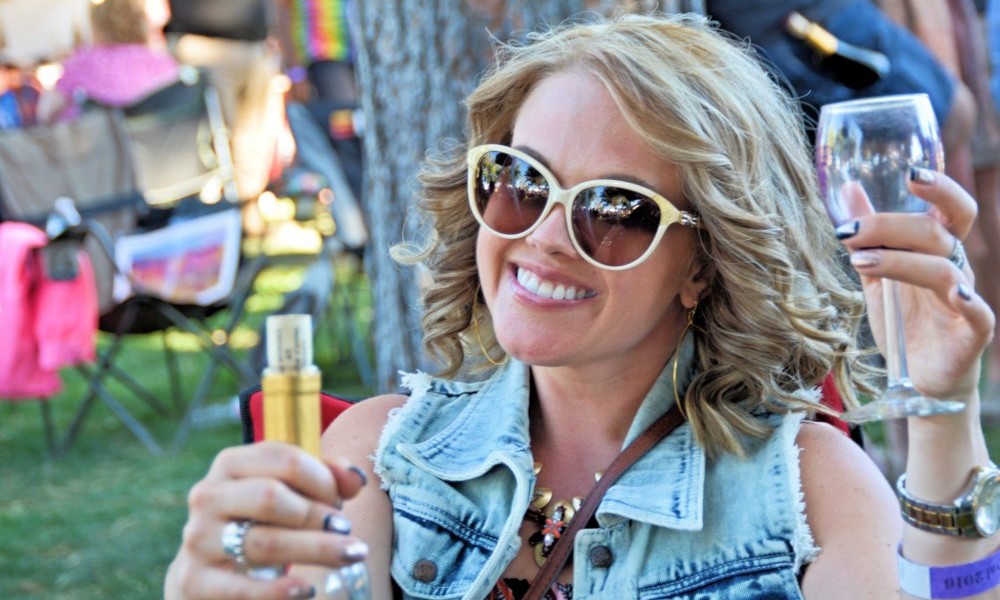 Happy wine lover